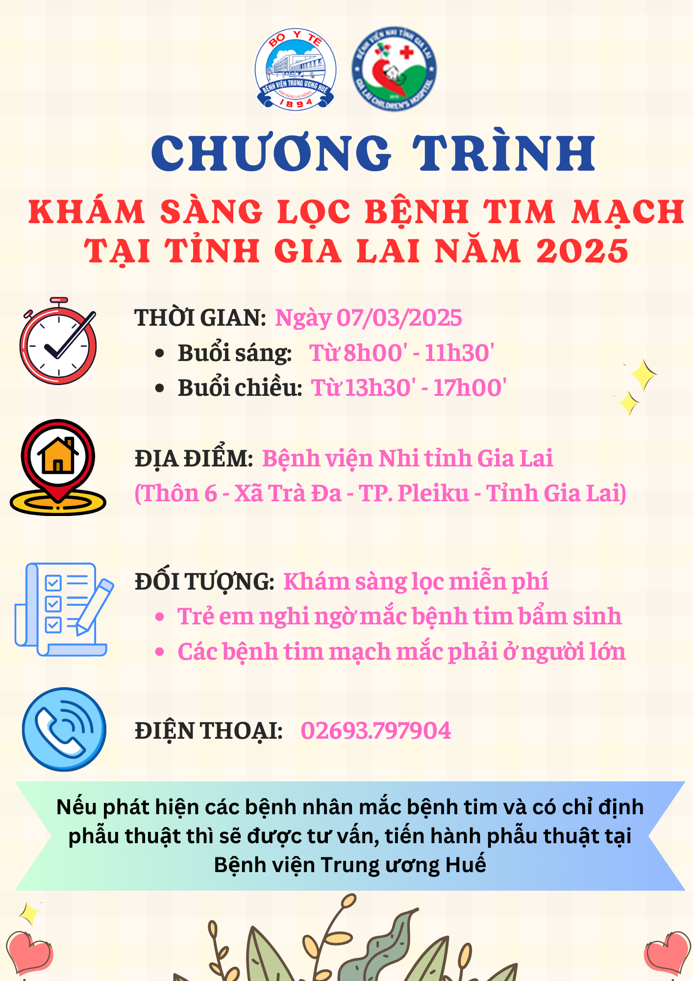 Chương trình Khám sàng lọc bệnh tim mạch tại tỉnh Gia Lai 2025